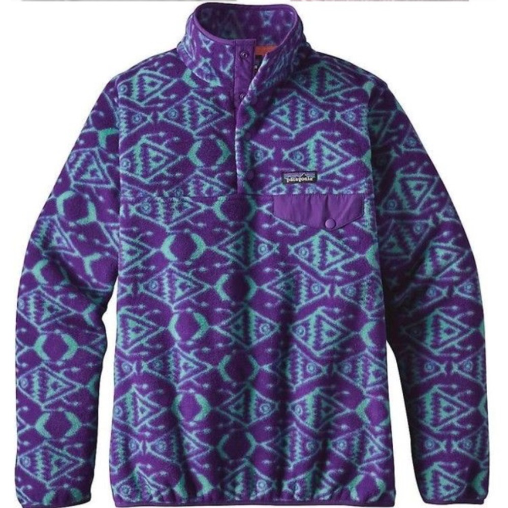 Patagonia Synchilla Snap-T Ikat Fish Purple M